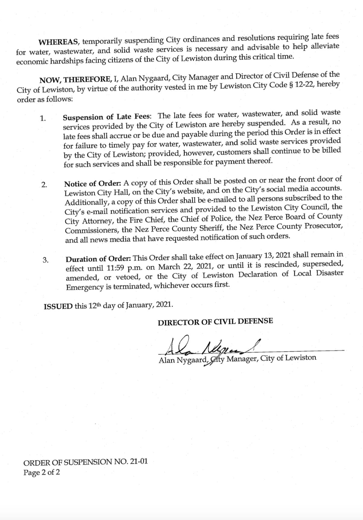Lewiston Utility Bill Order (1)